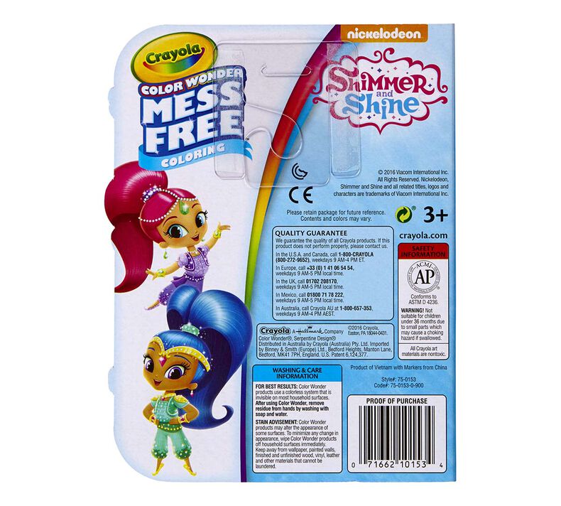 Color Wonder Mess Free On the Go, Shimmer and Shine